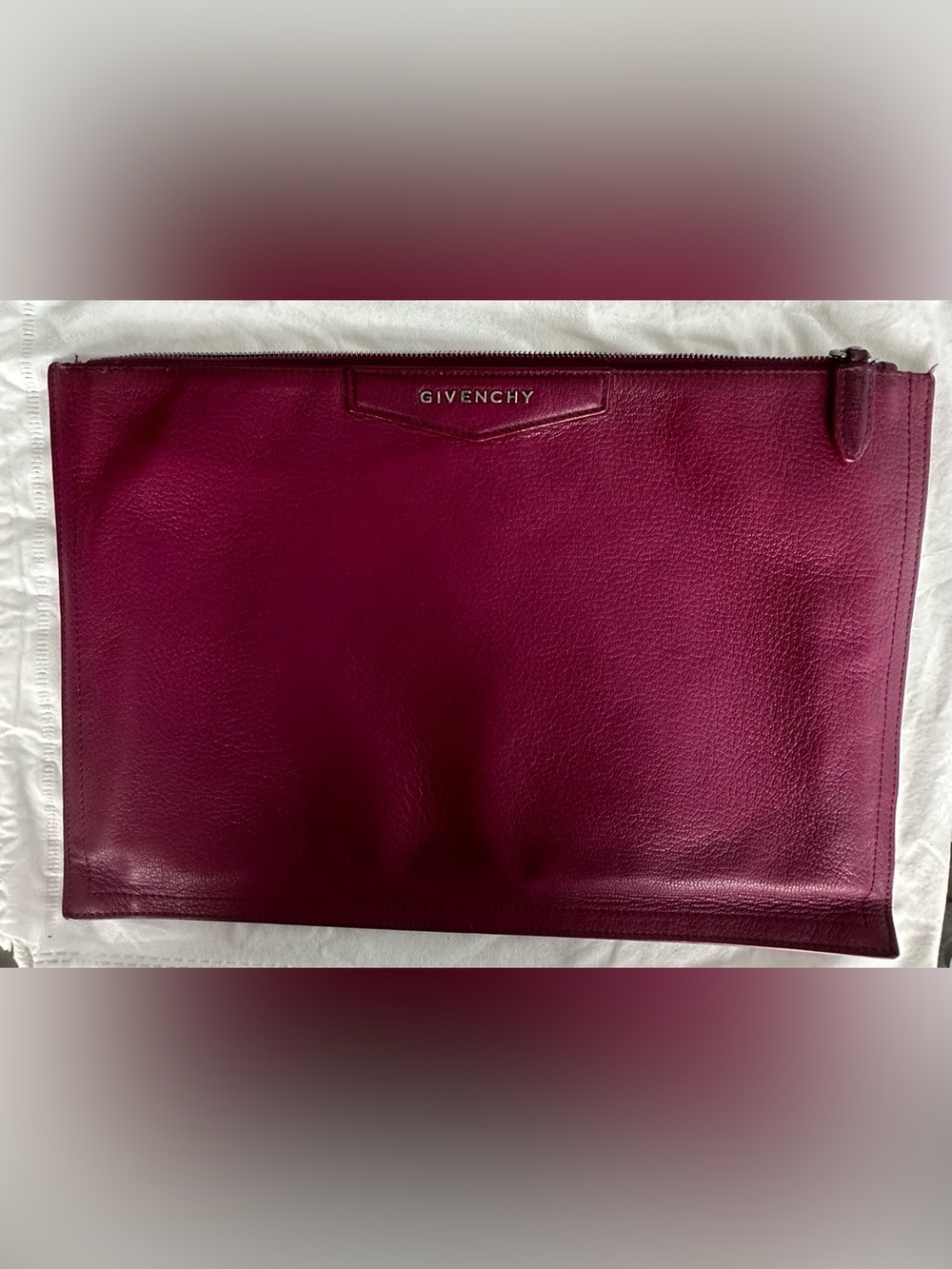 Givenchy Antigona Leather Pouch with Gold Logo